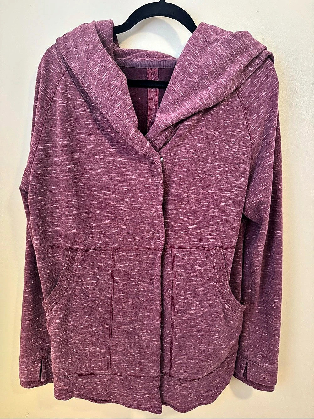 LULULEMON That's A Wrap Hooded Jacket Heathered Bordeaux Drama Size 6